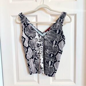 Red 920 snakeskin top